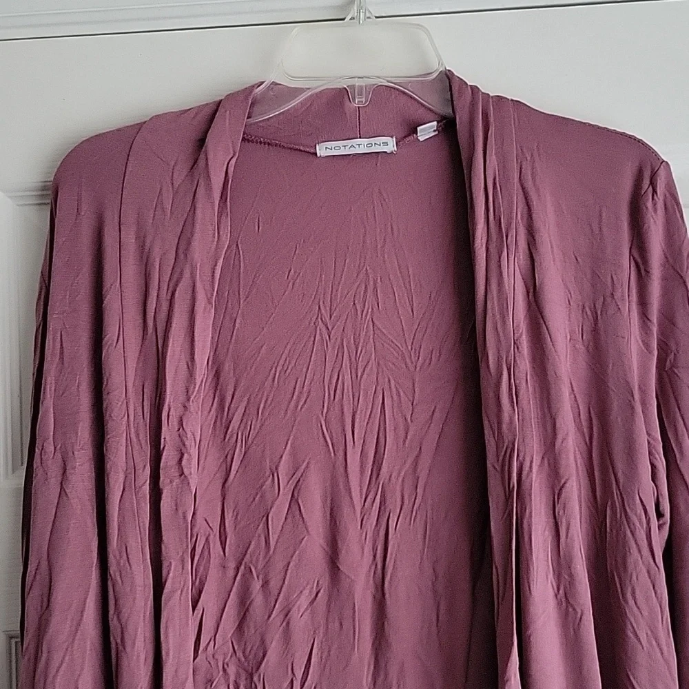 Notations Open Front Cardigan - Picture 4 of 11